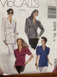 5379 MCCALLS 2 BREASTED SHORT - LONG SLEEVE JACKET LENGTHS LINED OR NOT PATTERN 16 UNCUT